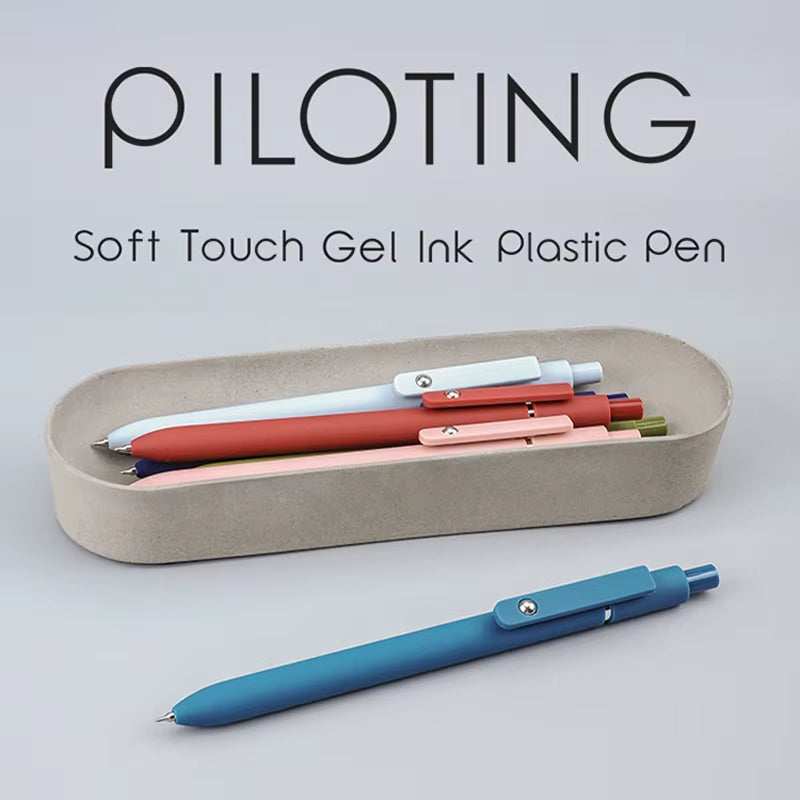 Piloting Morandi Colour Gel Pens Soft Touch Quick Dry Smooth 0.5Mm Gel Ink Pen for School Student Writing Stationery Supplies