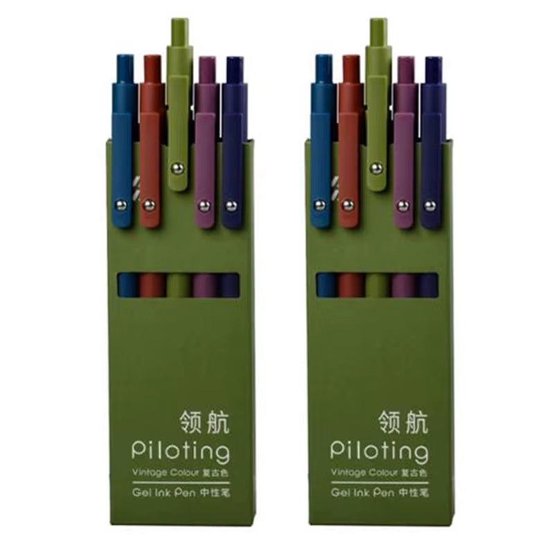 Piloting Morandi Colour Gel Pens Soft Touch Quick Dry Smooth 0.5Mm Gel Ink Pen for School Student Writing Stationery Supplies