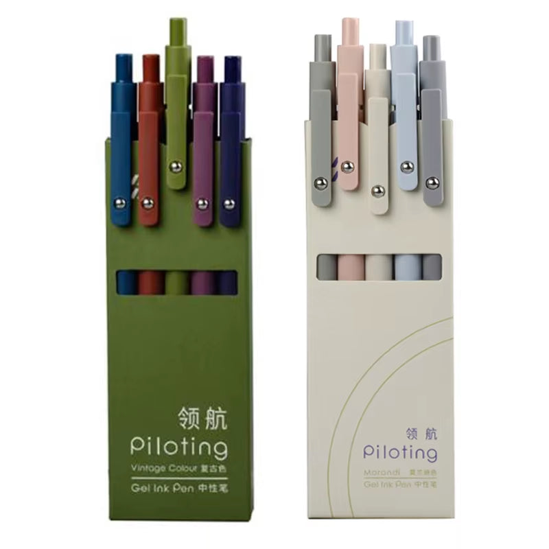 Piloting Morandi Colour Gel Pens Soft Touch Quick Dry Smooth 0.5Mm Gel Ink Pen for School Student Writing Stationery Supplies