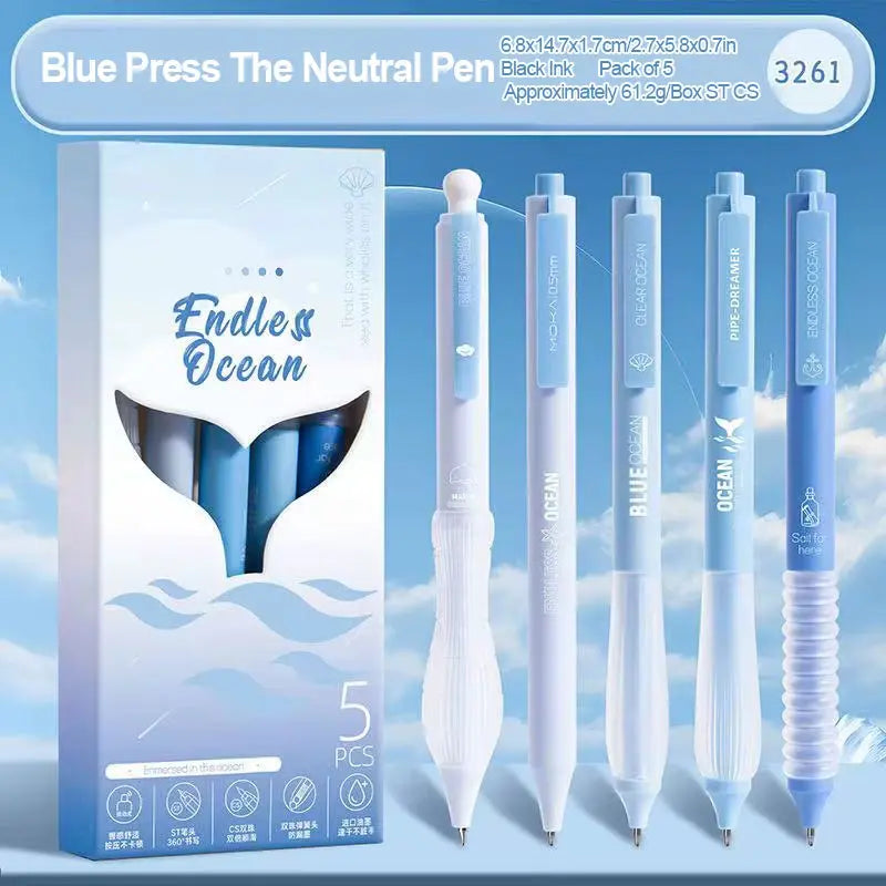 5PCS Colourful Themed Pens