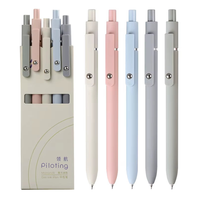 Piloting Morandi Colour Gel Pens Soft Touch Quick Dry Smooth 0.5Mm Gel Ink Pen for School Student Writing Stationery Supplies